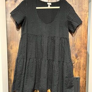 a new day Black Textured Mini Dress